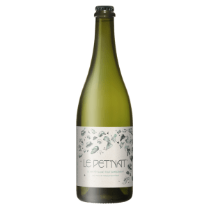 Photo d'une bouteille de Muscat de Pet'Nat, vin pétillant du Languedoc.