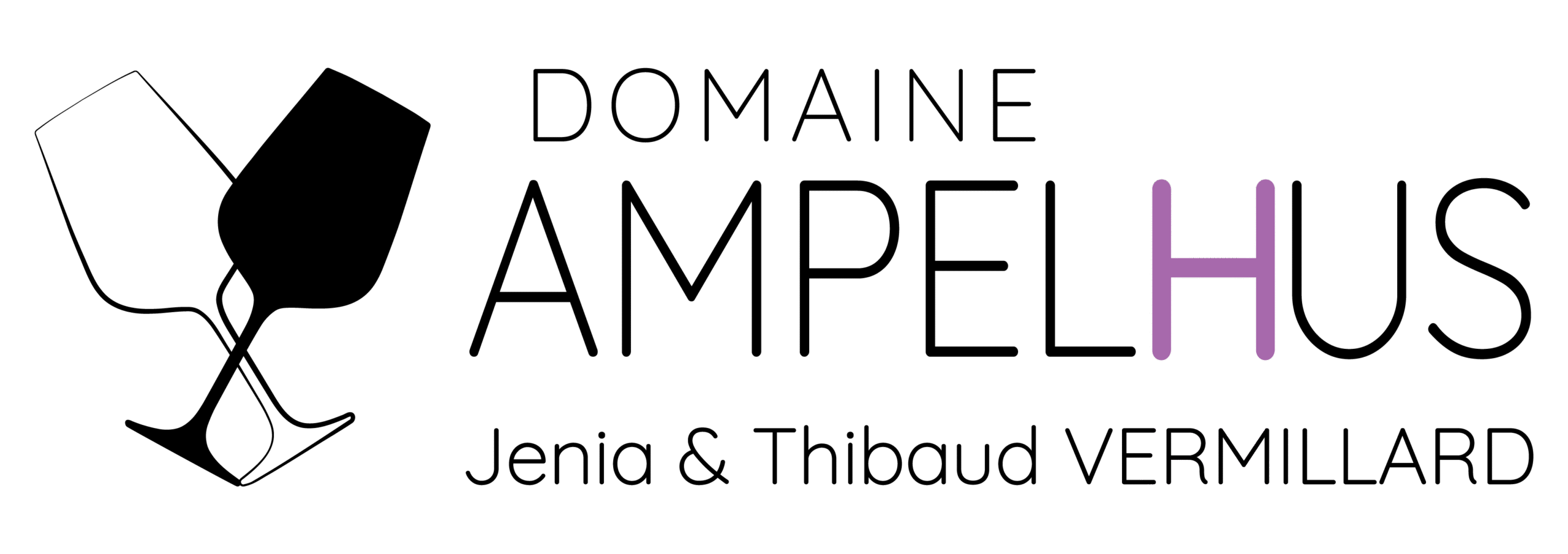 Logo du domaine Ampelhus, domaine viticole produisant des vins des Cépages rares du Languedoc.